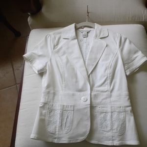 Short sleeve lace jacket